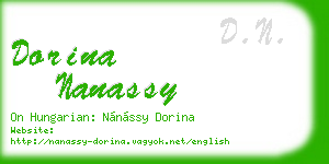 dorina nanassy business card