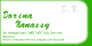 dorina nanassy business card